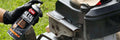Exciting New CRC products Just In: CRC Metal Armour spray being applied to a lawn mower.