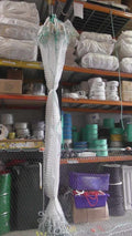 Heavy Duty Pacific Island Nets in Marine Applications displayed in a storage area with various marine supplies.