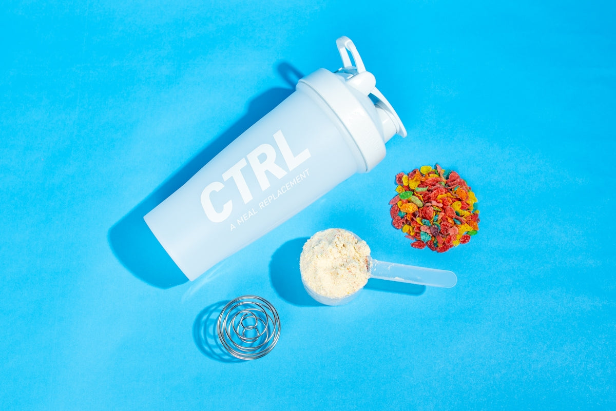 CRC Products in Modern Technology Solutions depicted with a CTRL shaker, protein powder, and colorful cereal.