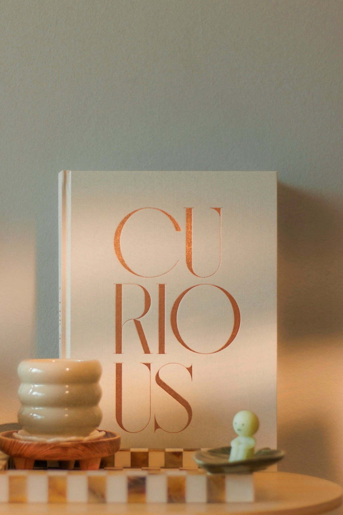 A book with the word curious on its cover.