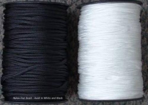 500gram Spool of 2.0mm White Nylon Flat Braid