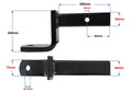 Benefits of the Towball Mount 2500KG for Towing Excellence, showcasing dimensions of the mount.