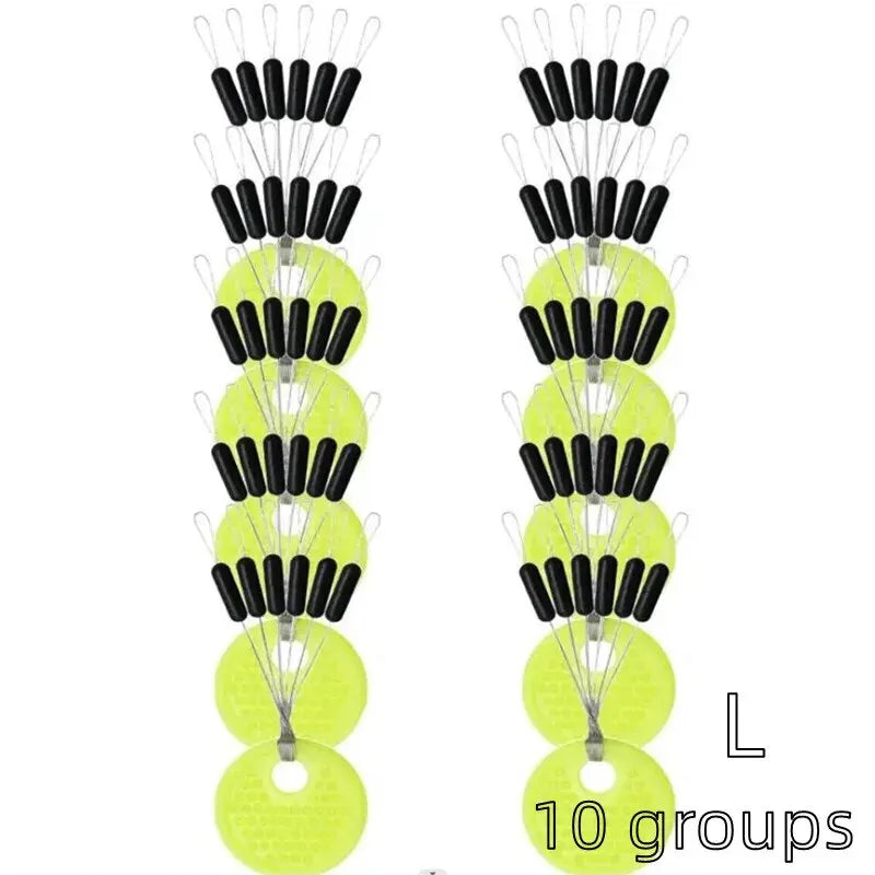 60pcs 10 Group Resistance Space Beans Stopper Not To Hurt The Line Vertical Beans Carp Fishing Tackle Accessories - Action Outdoors Kiwi