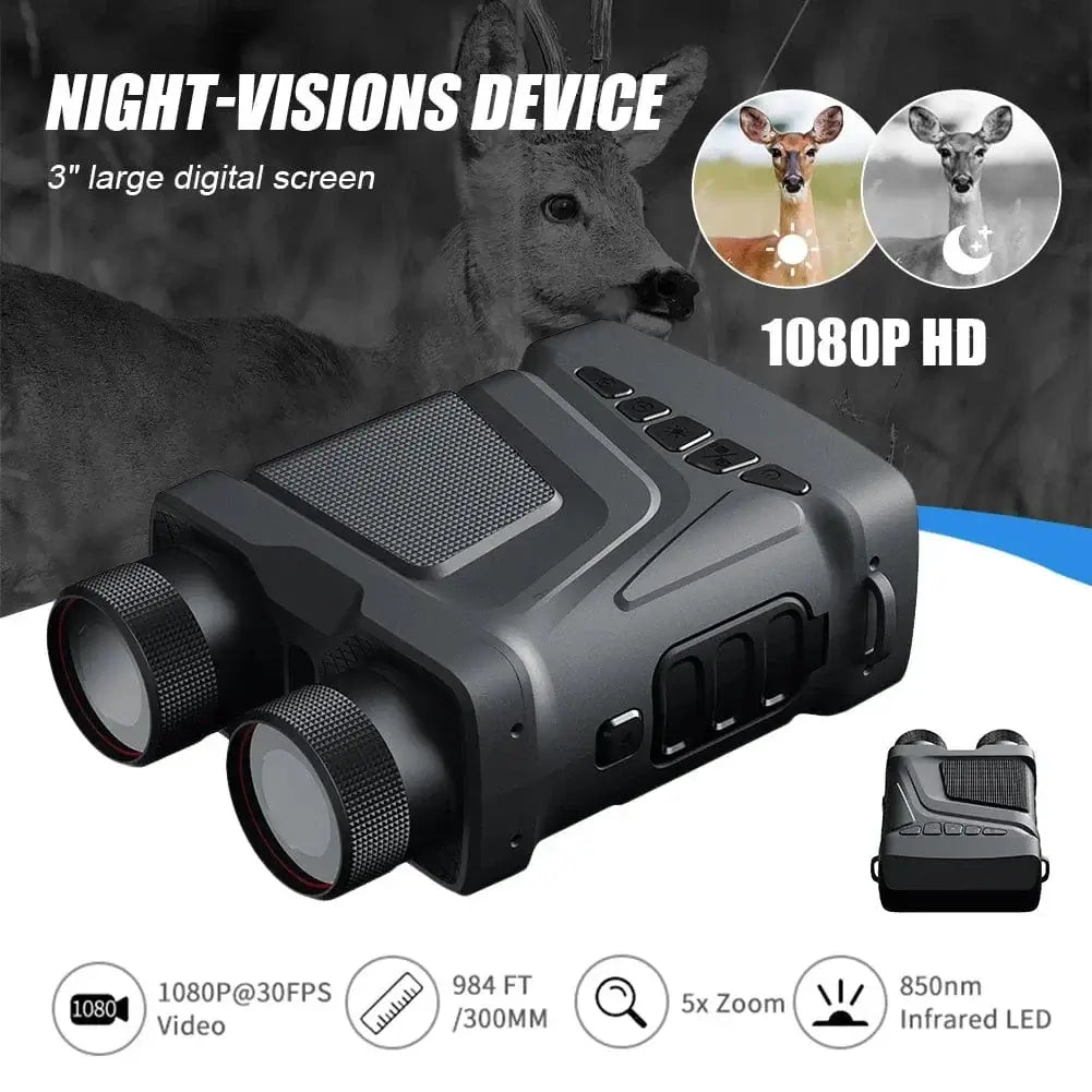 China China R12 Binoculars Night Vision Device 1080P HD 850nm Infrared 5X Digital Zoom Telescope Goggles Outdoor Hunting Camping Full Dark 300m