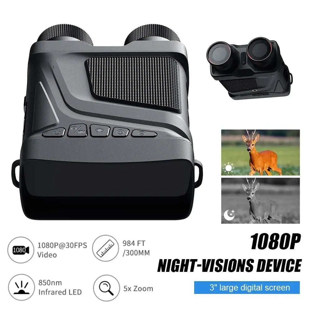 China China R12 Binoculars Night Vision Device 1080P HD 850nm Infrared 5X Digital Zoom Telescope Goggles Outdoor Hunting Camping Full Dark 300m
