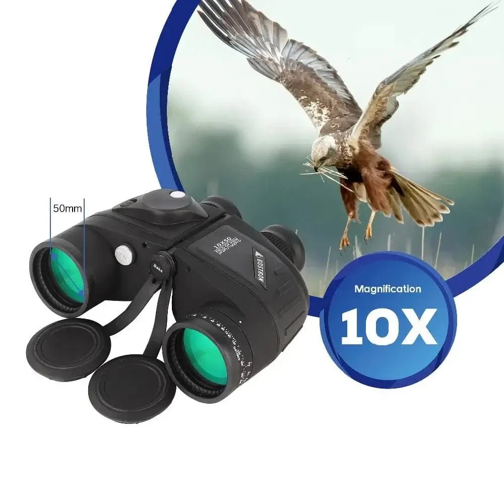 China China Binoculars 10x50 Marine Military Telescope Adults Waterproof With Rangefinder Compass BAK4 Prism HD Bird Watching For Hunting