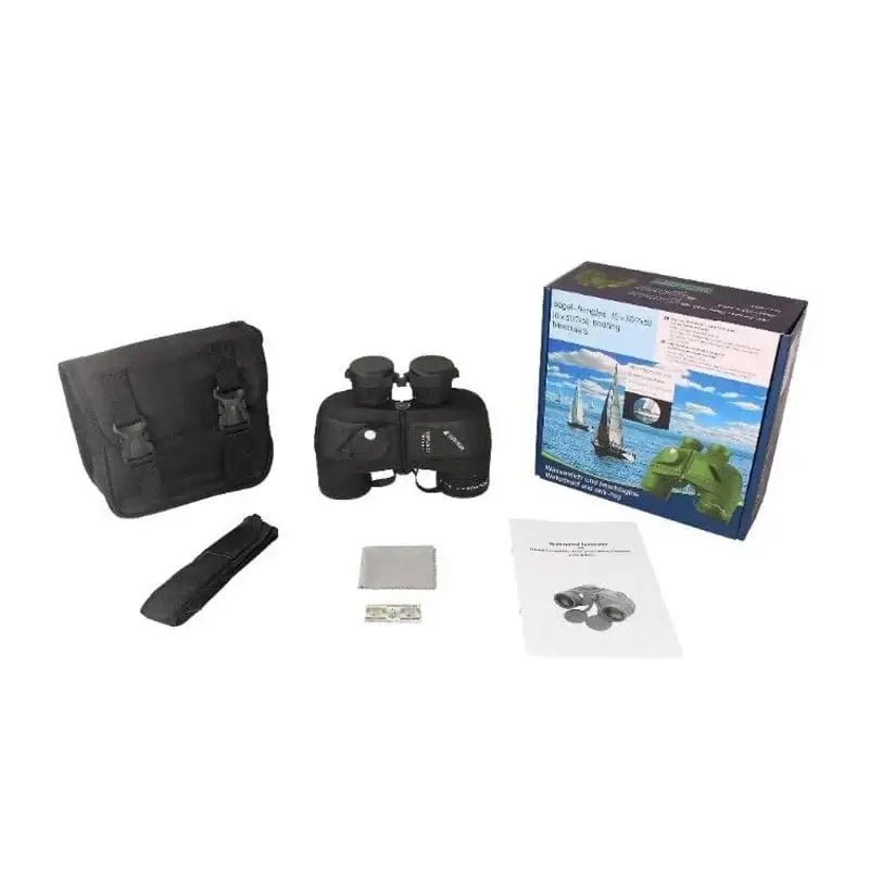 China China Binoculars 10x50 Marine Military Telescope Adults Waterproof With Rangefinder Compass BAK4 Prism HD Bird Watching For Hunting