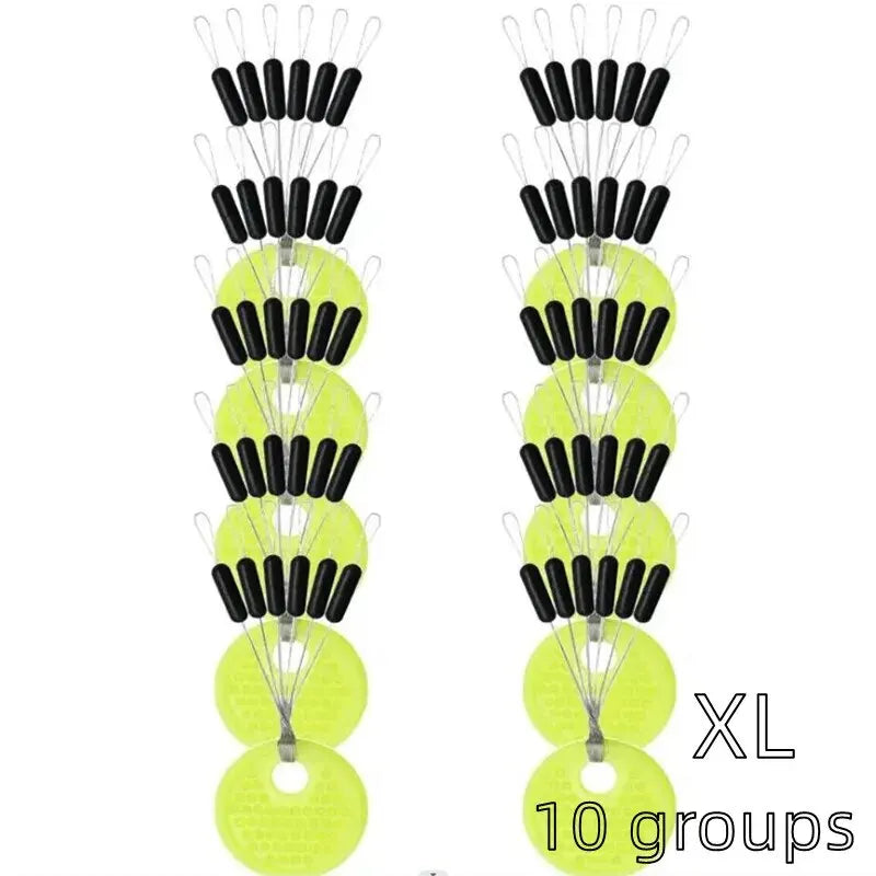 60pcs 10 Group Resistance Space Beans Stopper Not To Hurt The Line Vertical Beans Carp Fishing Tackle Accessories - Action Outdoors Kiwi