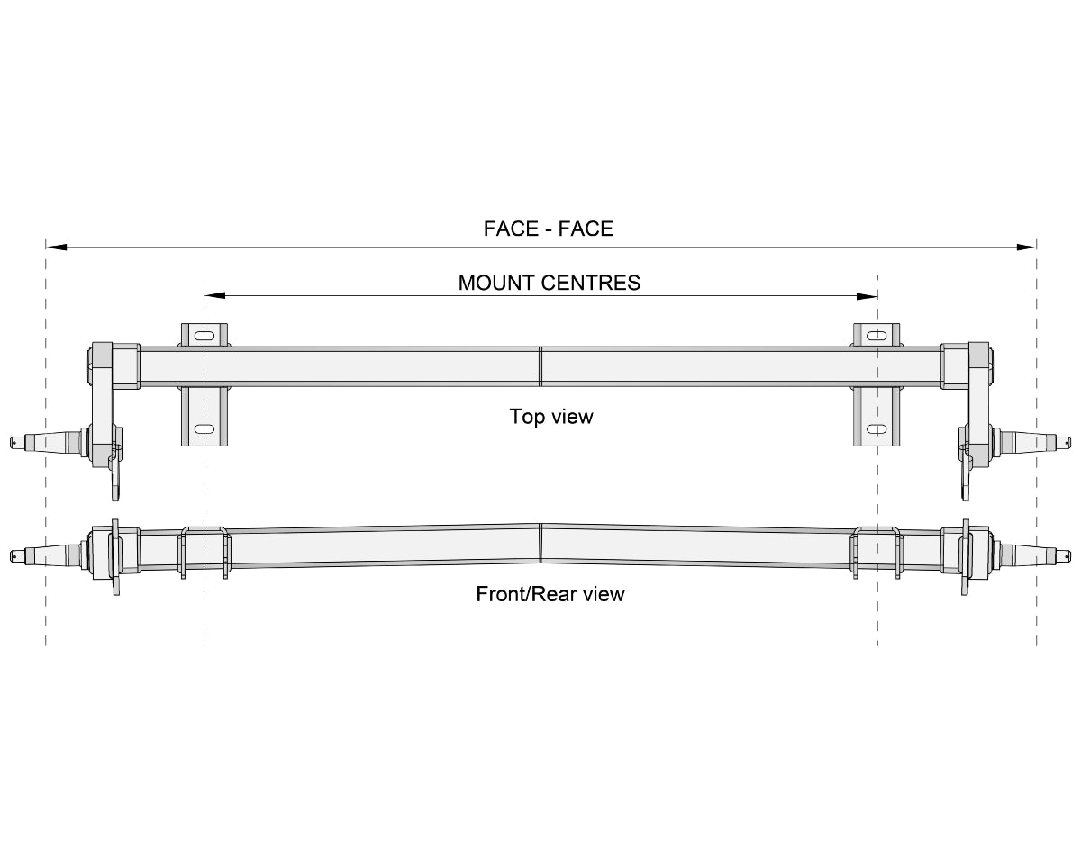 Full Beam Duratorque, 2200kg, Straight Beam 275mm, Low-Rider - Action Outdoors Kiwi