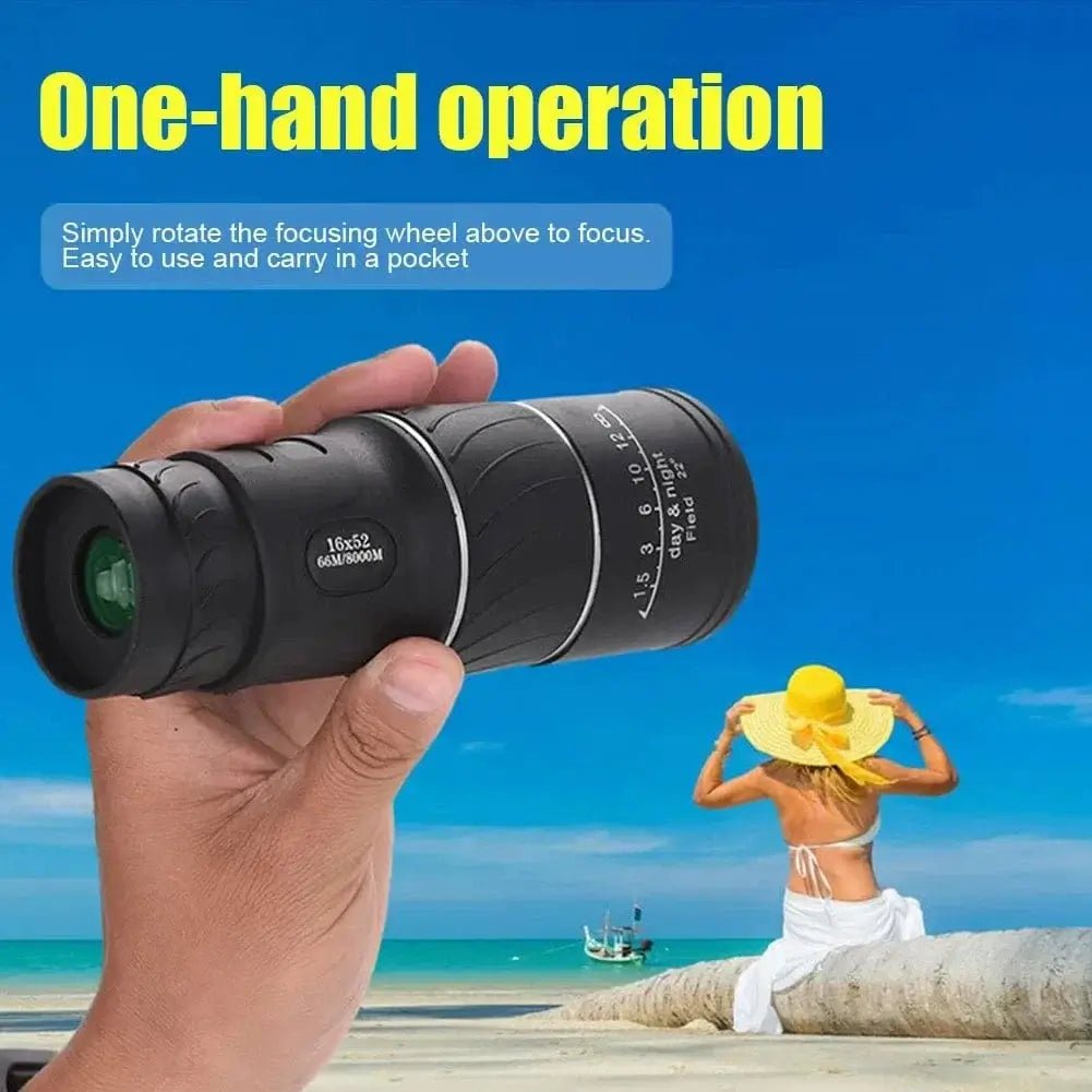 China China 16X52 Monocular Telescope Optical Lens High Definition Handy Optics Scope Dual Focus Zoom 16X Binocular for Outdoor Camp Hunting