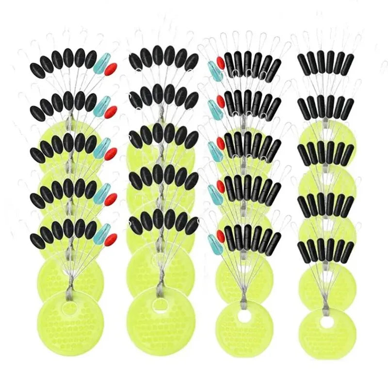 60pcs 10 Group Resistance Space Beans Stopper Not To Hurt The Line Vertical Beans Carp Fishing Tackle Accessories - Action Outdoors Kiwi