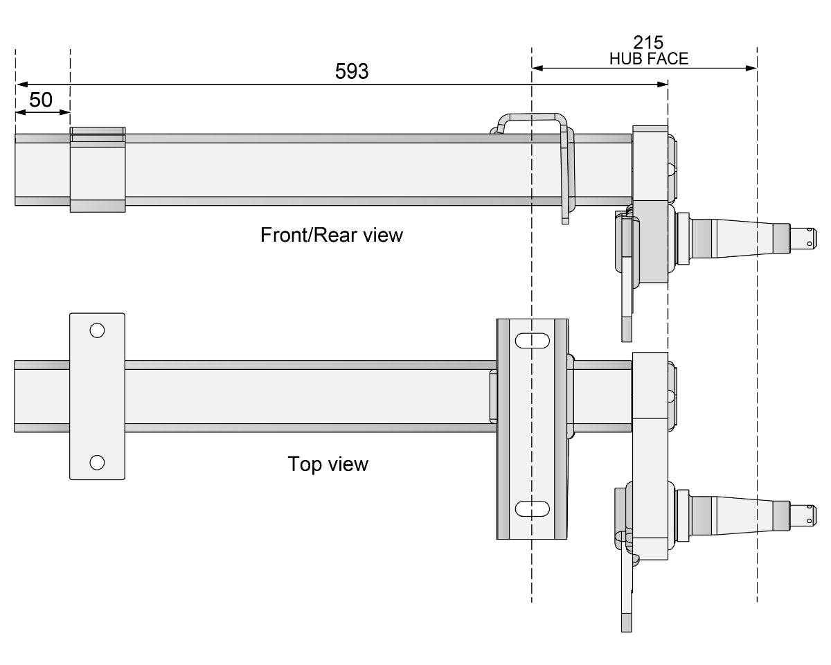 Half-beam Duratorque Right - 2200kg Per Pair - Action Outdoors Kiwi