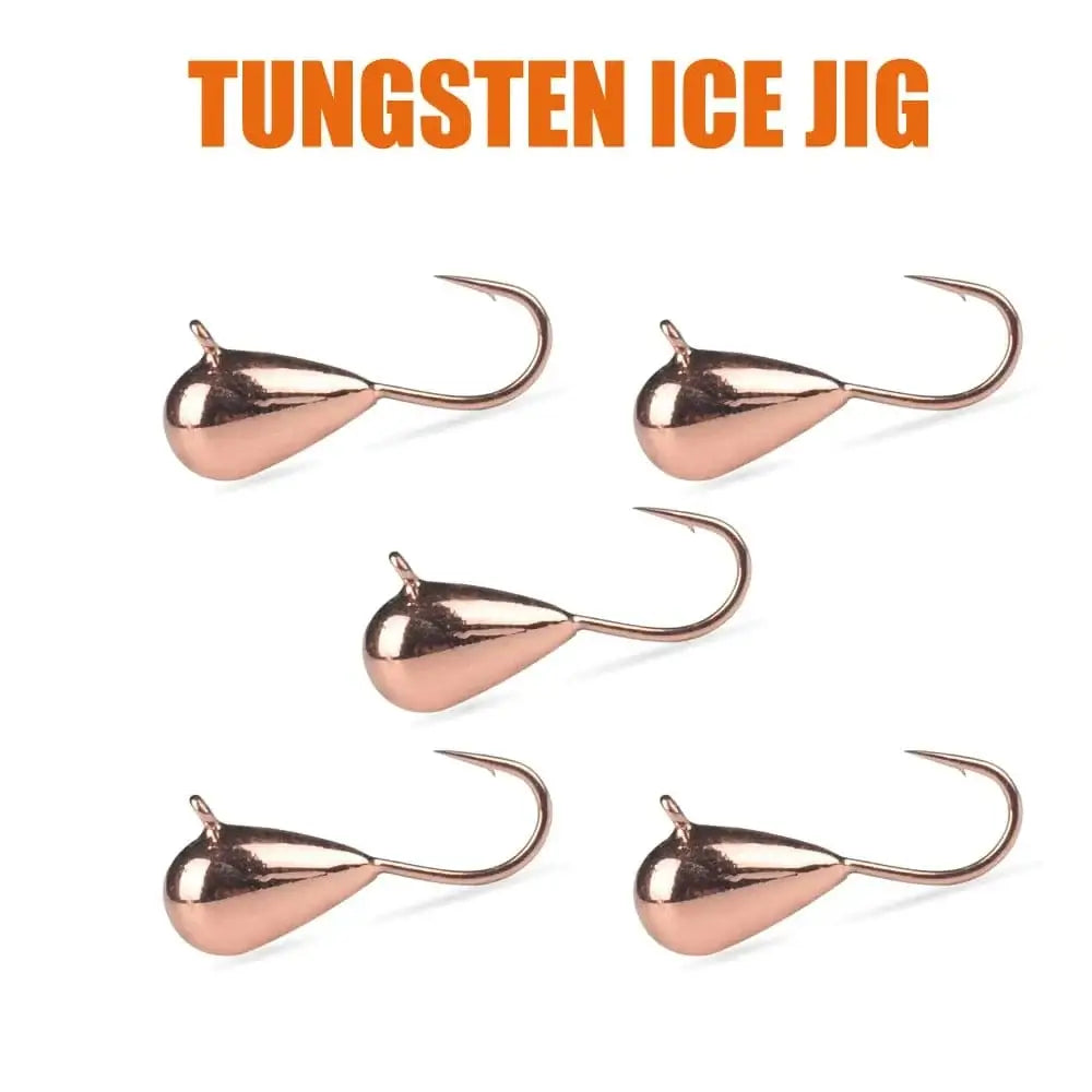 MUUNN 5PCS Tungsten Ice Jigs Hayabusa Hook,2.7mm-6mm UV Glow Colorful Winter Fishing Hooks,Perch Crappie Bluegill Lure Tackel, - Action Outdoors Kiwi