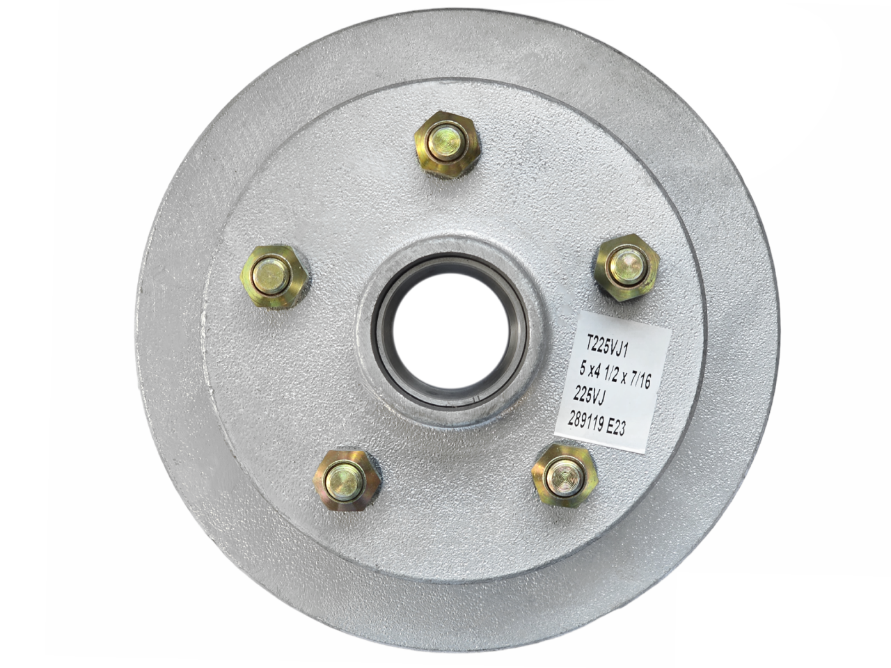 Disc-Braked Early Model Hub - 225mm 5x4-1/2x7/16" - Action Outdoors Kiwi