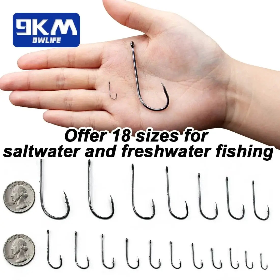 9KM Baitholder Fishing Hooks Sea Barbed Fishing Lures Shank Beak Live Bait Holder Carp Fishing Jig Worm Hooks Accessories Tackle - Action Outdoors Kiwi