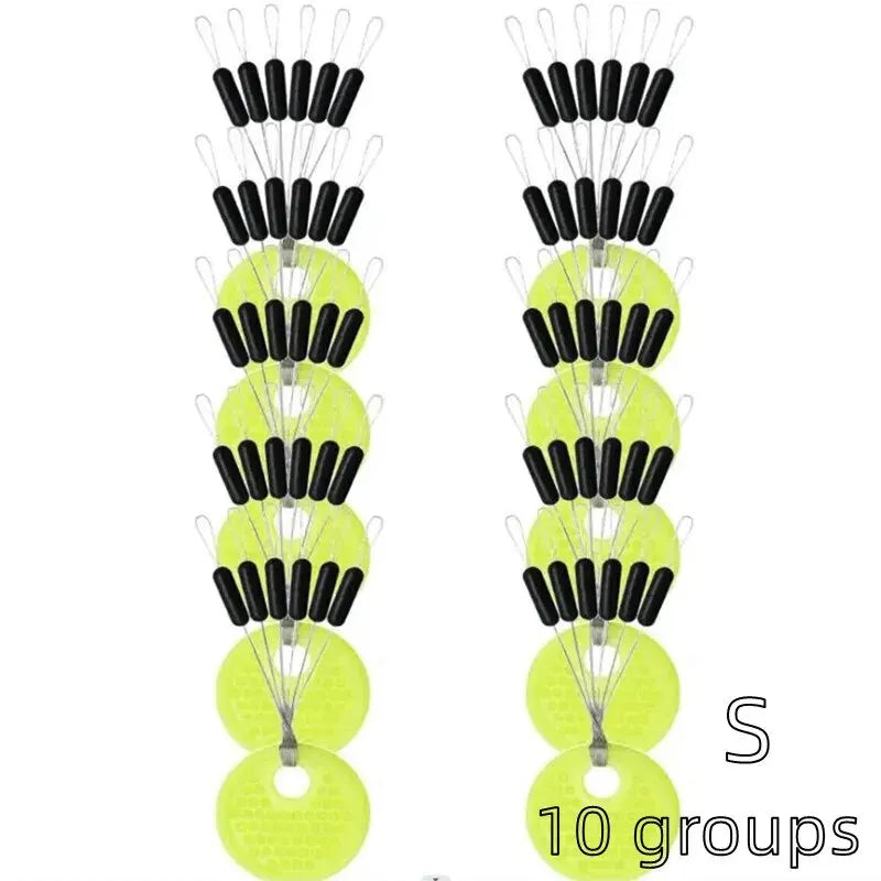60pcs 10 Group Resistance Space Beans Stopper Not To Hurt The Line Vertical Beans Carp Fishing Tackle Accessories - Action Outdoors Kiwi
