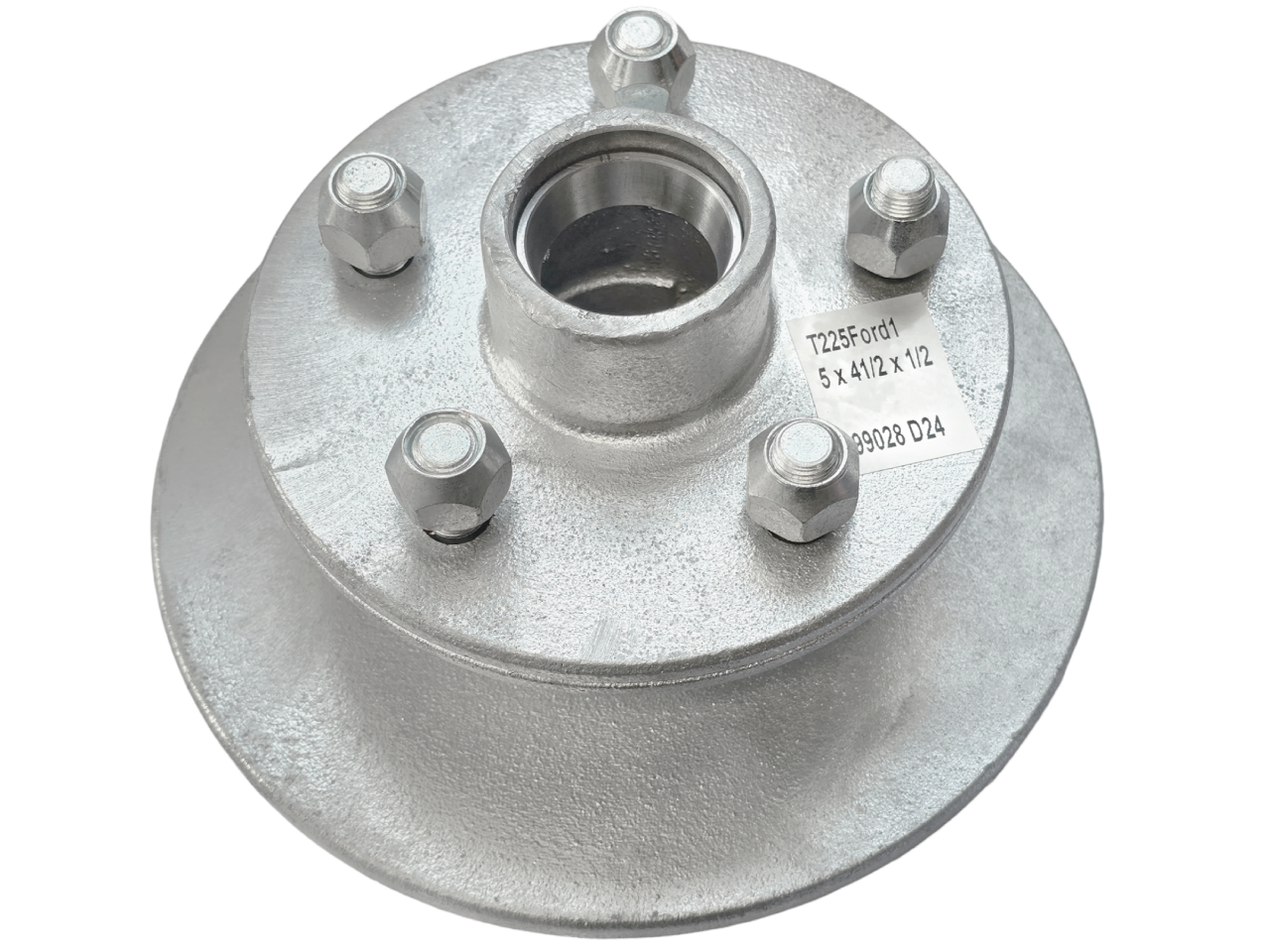 Disc-Braked Early Model Hub - 225mm 5x4-1/2x1/2" - Action Outdoors Kiwi