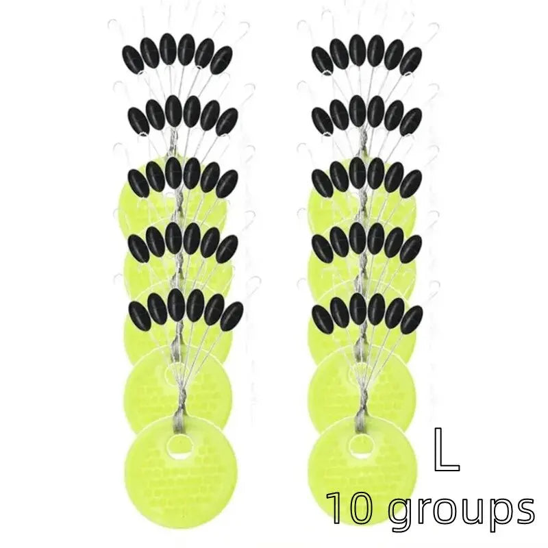 60pcs 10 Group Resistance Space Beans Stopper Not To Hurt The Line Vertical Beans Carp Fishing Tackle Accessories - Action Outdoors Kiwi