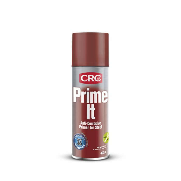 CRC Prime It Red Oxide Primer 2091 anti-corrosive primer for steel in a spray can.