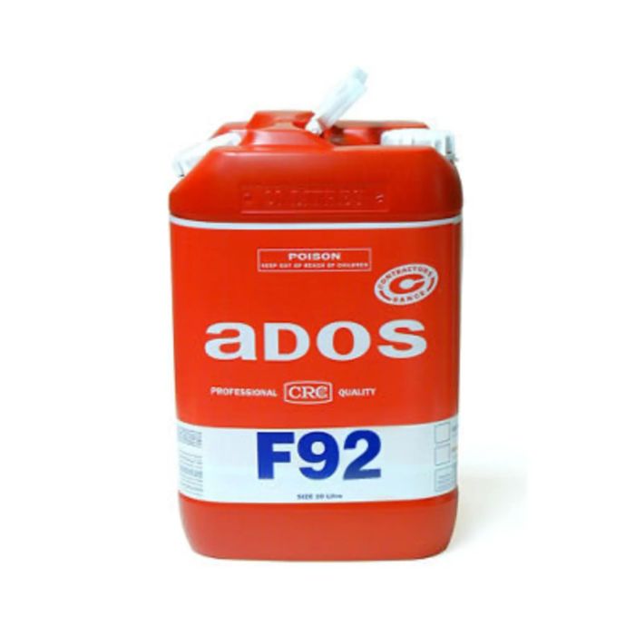 CRC ADOS F92 Red Adhesive 20L 8086 packaging in red container with white label and nozzle