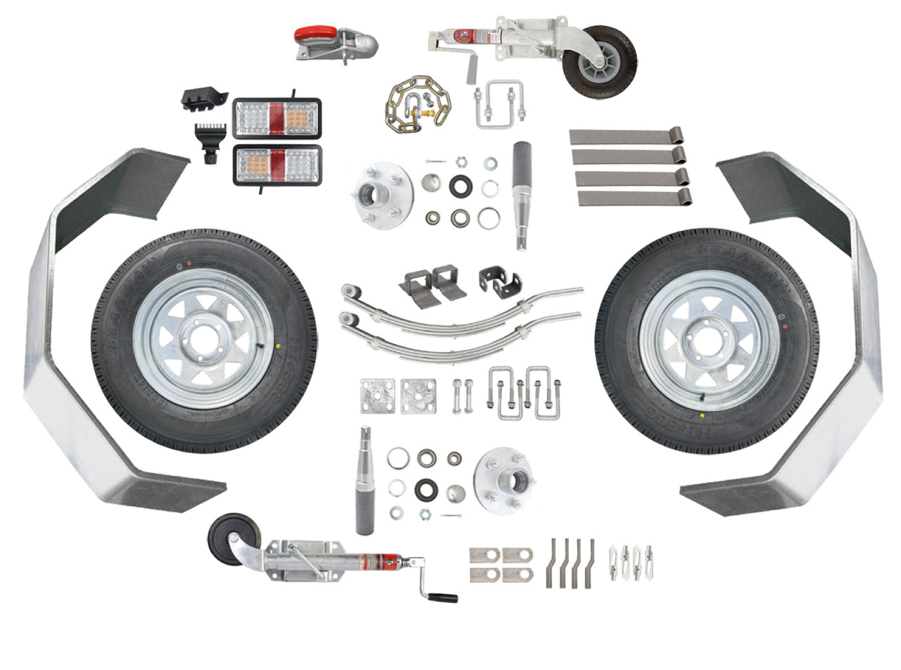 1500kg Single axle non brked trailer 14" - Action Outdoors Kiwi