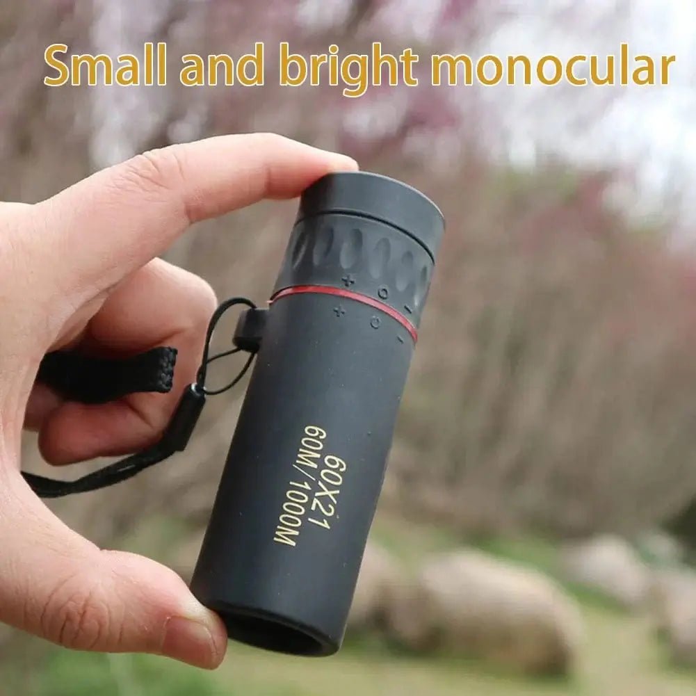 China China 60x21 BAK4 Zoom Monocular Binoculars with Wrist Strap Mini Portable Telescope Optics Scope for Outdoor Camping Hunting Telescope