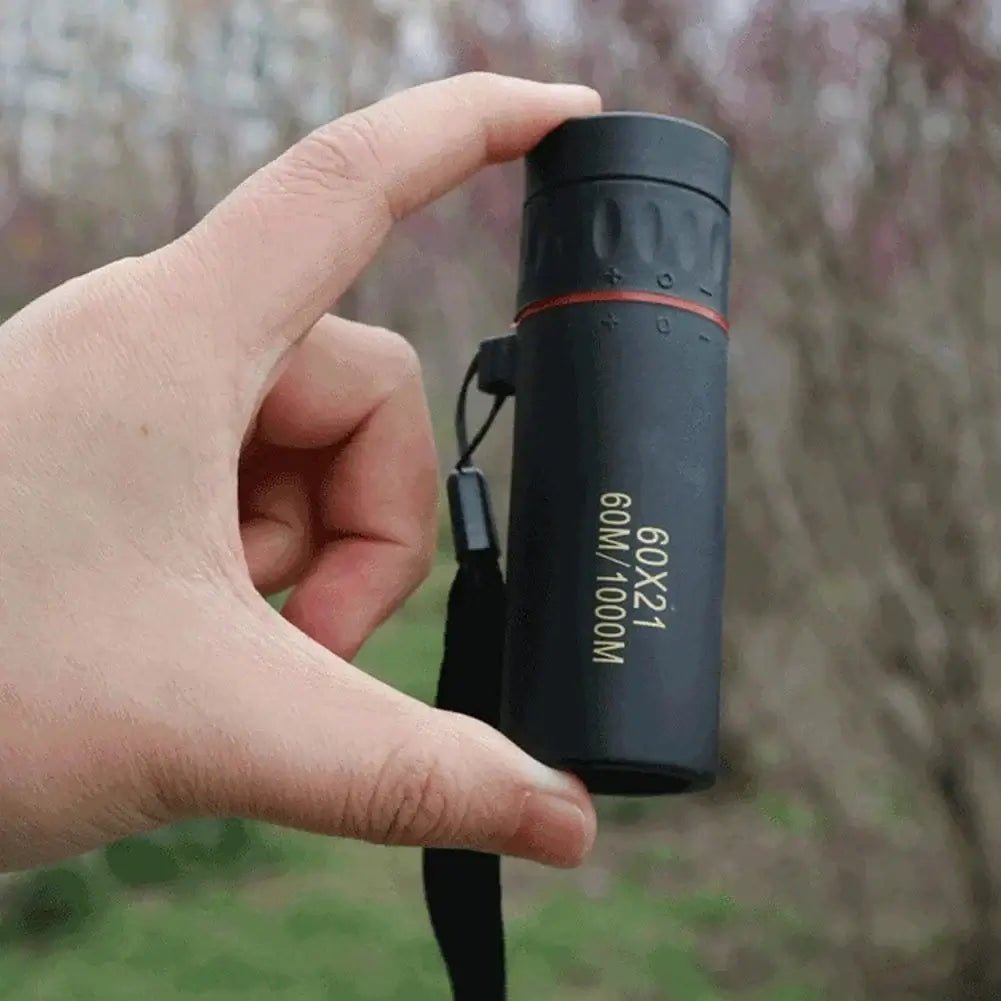 China China 60x21 BAK4 Zoom Monocular Binoculars with Wrist Strap Mini Portable Telescope Optics Scope for Outdoor Camping Hunting Telescope