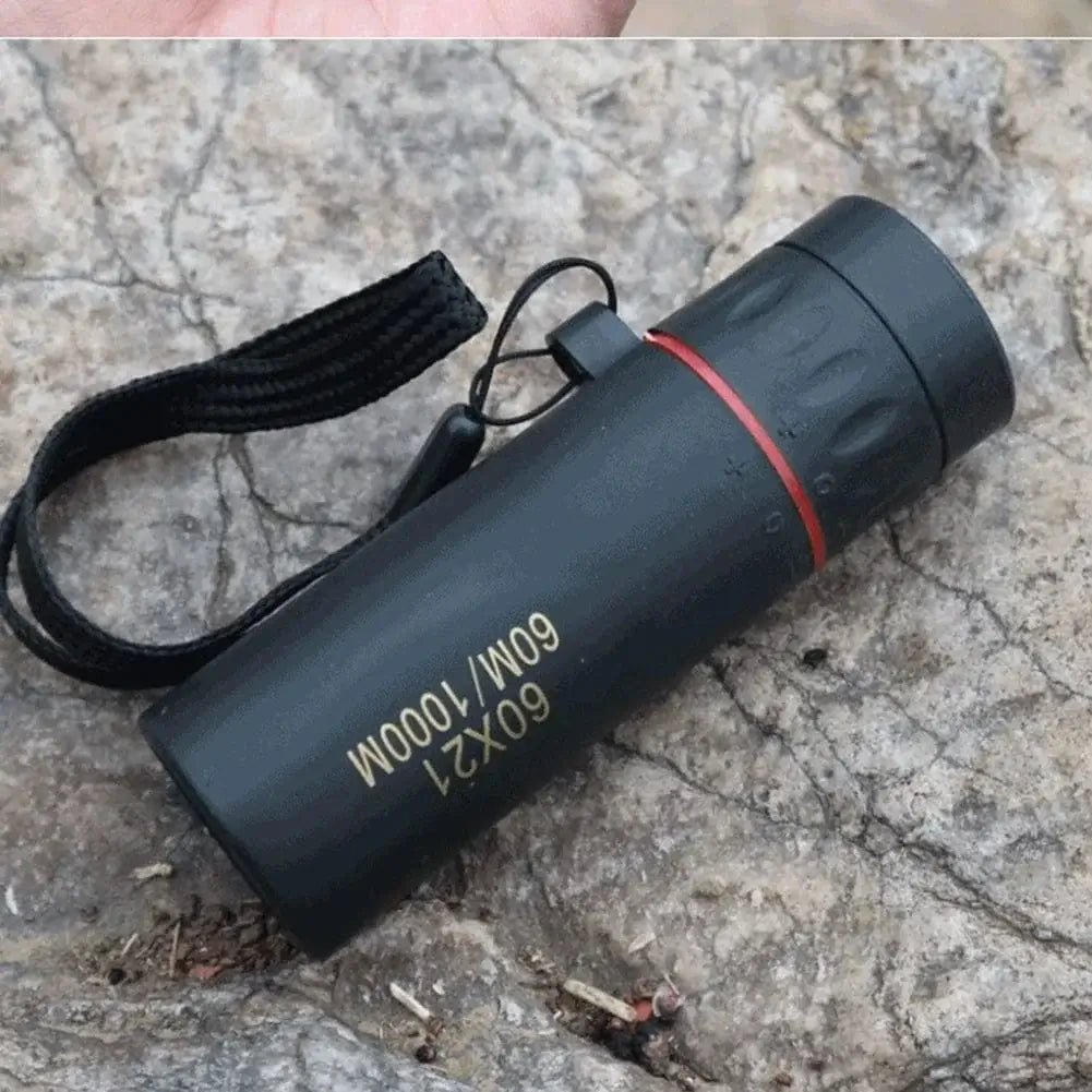 China China 60x21 BAK4 Zoom Monocular Binoculars with Wrist Strap Mini Portable Telescope Optics Scope for Outdoor Camping Hunting Telescope
