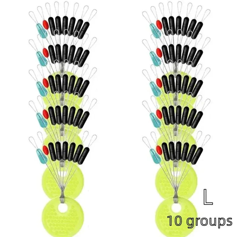 60pcs 10 Group Resistance Space Beans Stopper Not To Hurt The Line Vertical Beans Carp Fishing Tackle Accessories - Action Outdoors Kiwi