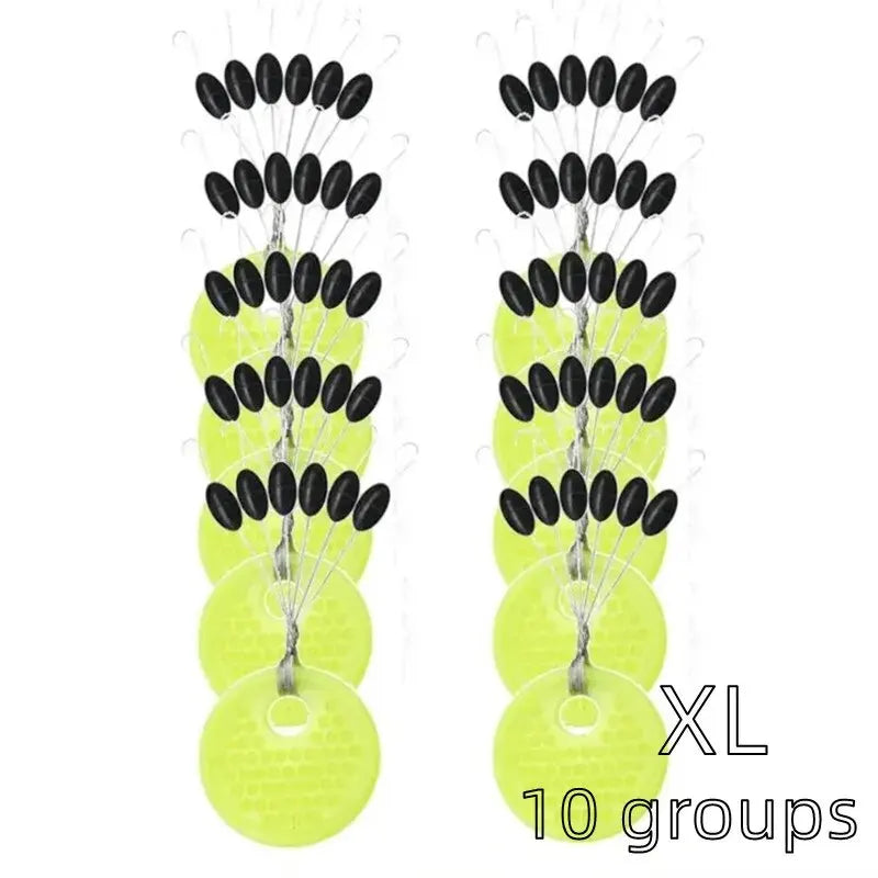 60pcs 10 Group Resistance Space Beans Stopper Not To Hurt The Line Vertical Beans Carp Fishing Tackle Accessories - Action Outdoors Kiwi
