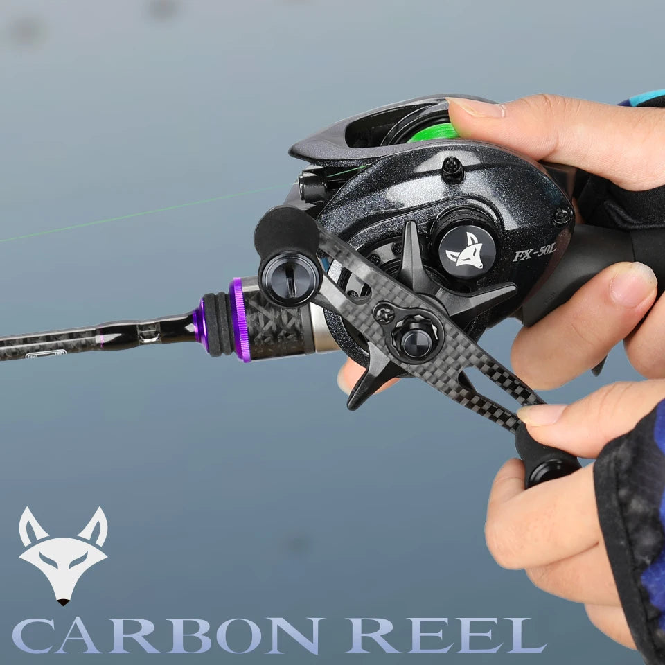TSURINOYA Spirit Fox 50 Bait Finesse System Baitcasting Fishing Reel 7.3:1 Gear Ratio Carbon Fishing Coil For Light Game Trout - Action Outdoors Kiwi