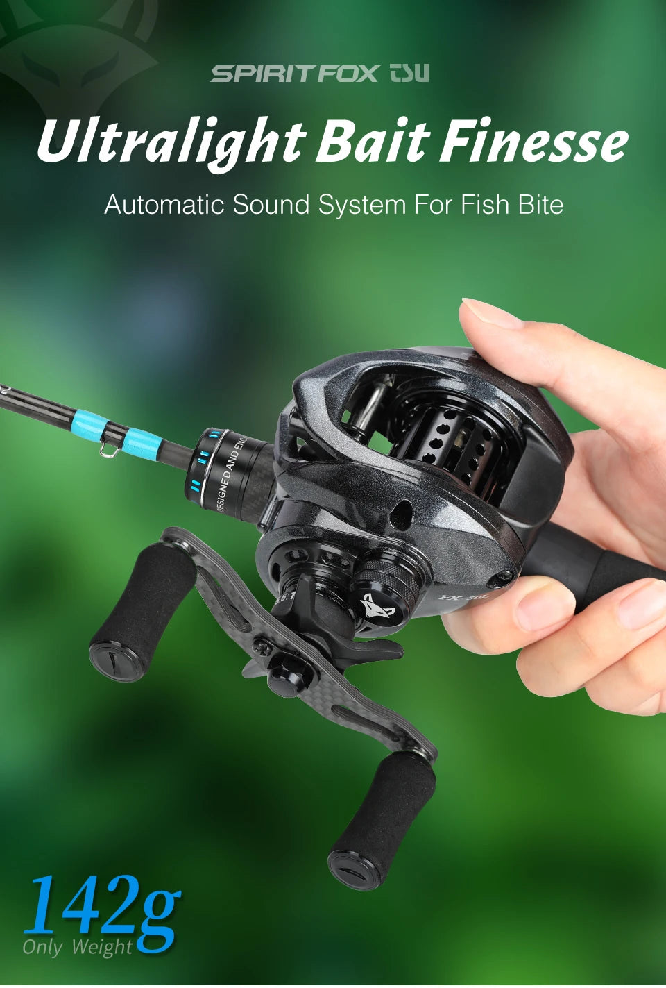 TSURINOYA Spirit Fox 50 Bait Finesse System Baitcasting Fishing Reel 7.3:1 Gear Ratio Carbon Fishing Coil For Light Game Trout - Action Outdoors Kiwi