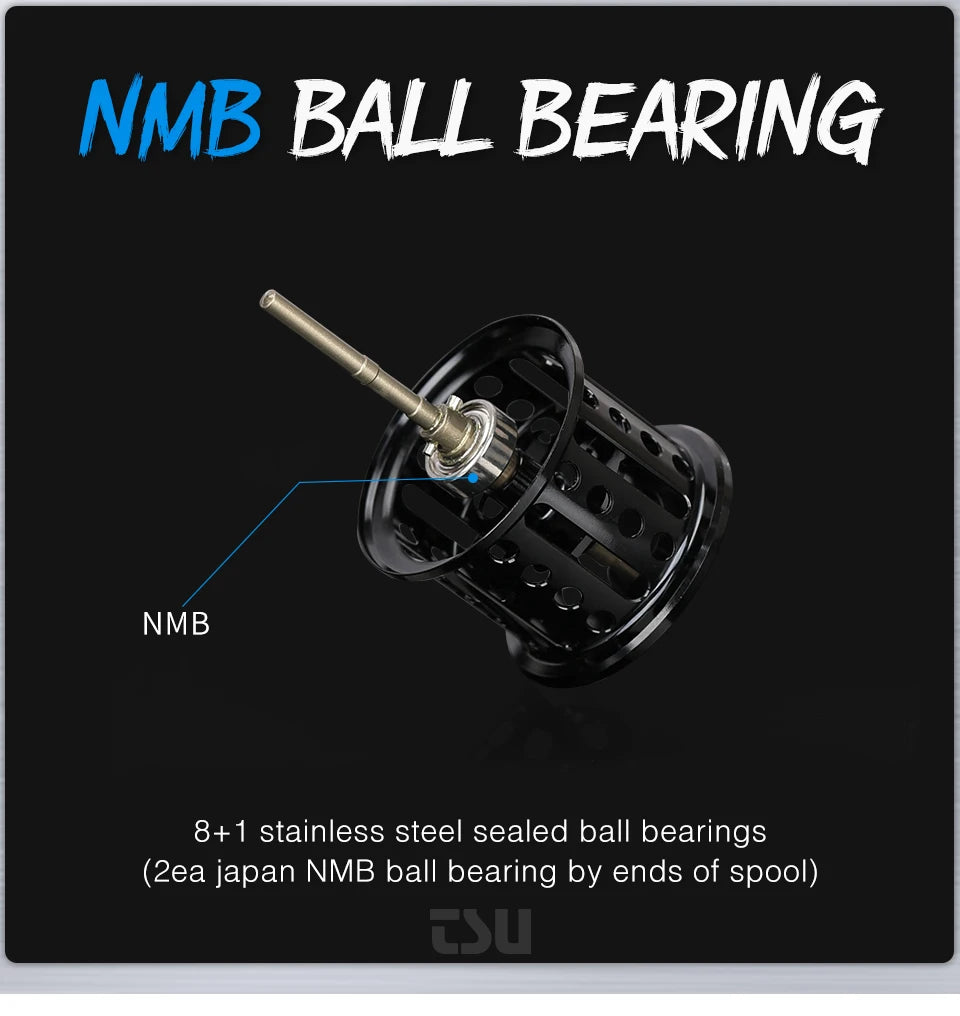 TSURINOYA Spirit Fox 50 Bait Finesse System Baitcasting Fishing Reel 7.3:1 Gear Ratio Carbon Fishing Coil For Light Game Trout - Action Outdoors Kiwi