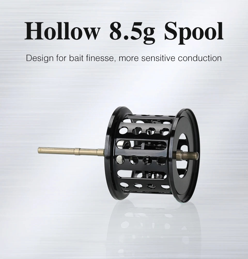 TSURINOYA Spirit Fox 50 Bait Finesse System Baitcasting Fishing Reel 7.3:1 Gear Ratio Carbon Fishing Coil For Light Game Trout - Action Outdoors Kiwi