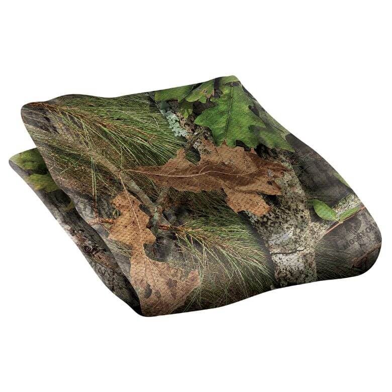 Allen Vanish Camo Burlap showcasing mossy oak obsession pattern, 12' x 54', ideal for ground and waterfowl blinds.