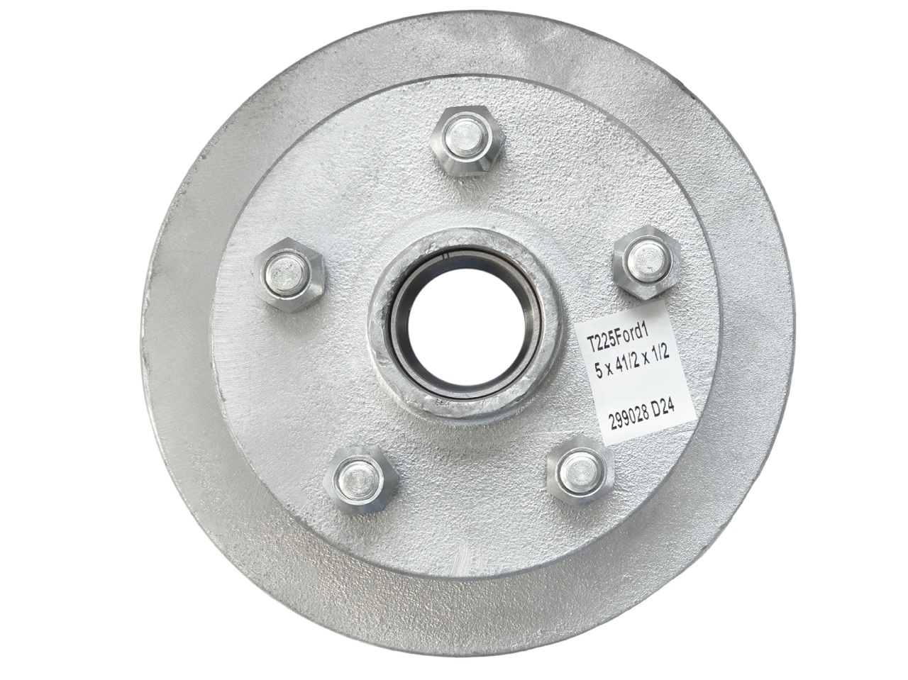 Disc-Braked Early Model Hub - 225mm 5x4-1/2x1/2" - Action Outdoors Kiwi
