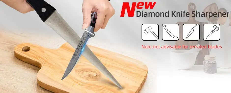 Whetstone Stone Diamond Knife Sharpener Knife Sharpening Curved Surface for Knife Scissors Honing Bar Kitchen Grinding Tool - Action Outdoors Kiwi