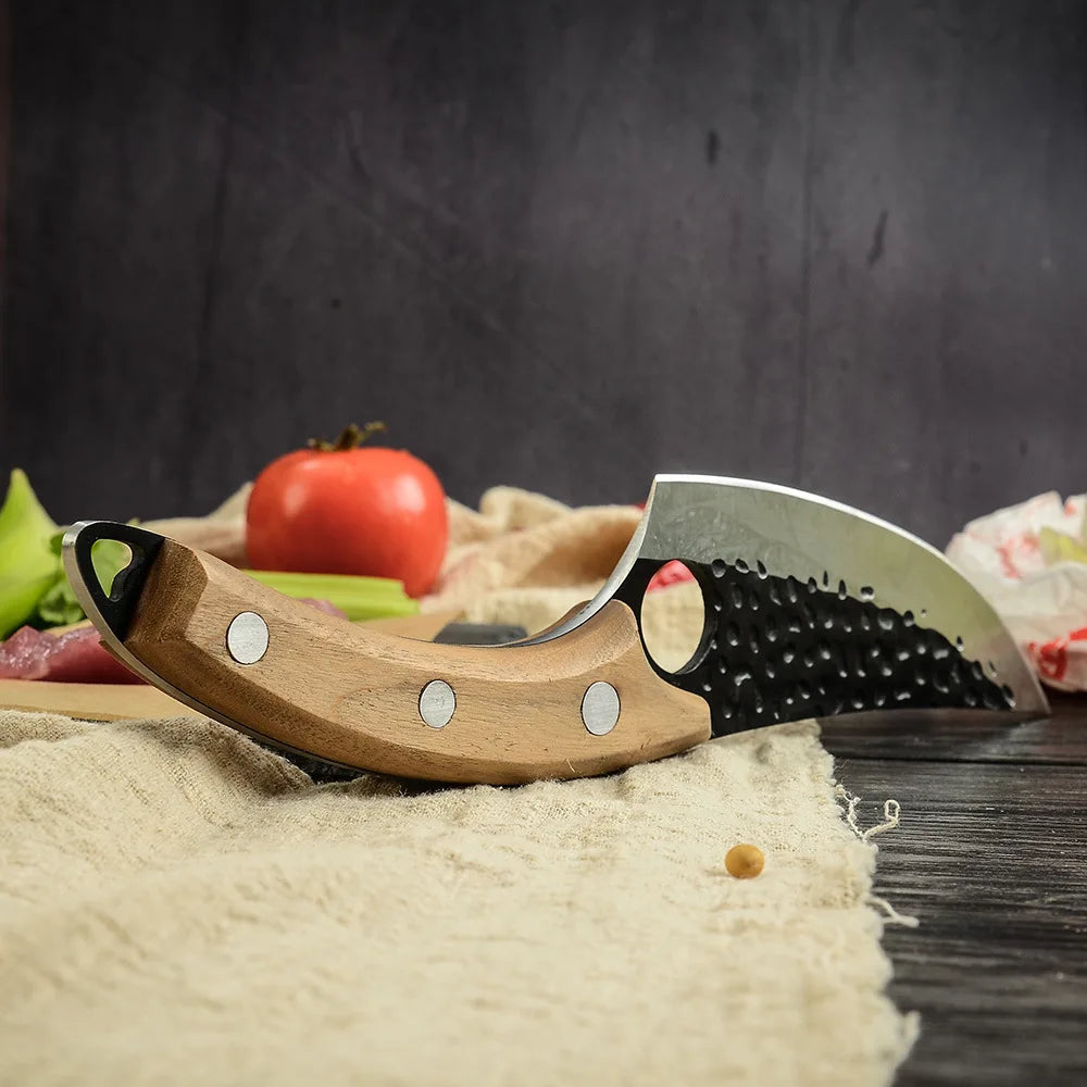 Stainless Steel Kitchen Boning Knife Handmade Fishing Knife Meat Cleaver Outdoor Cooking Cutter Butcher knife Cutter - Action Outdoors Kiwi