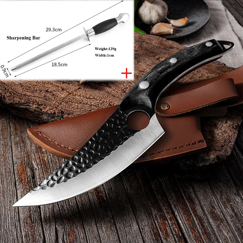 Stainless Steel Kitchen Boning Knife Handmade Fishing Knife Meat Cleaver Outdoor Cooking Cutter Butcher knife Cutter - Action Outdoors Kiwi