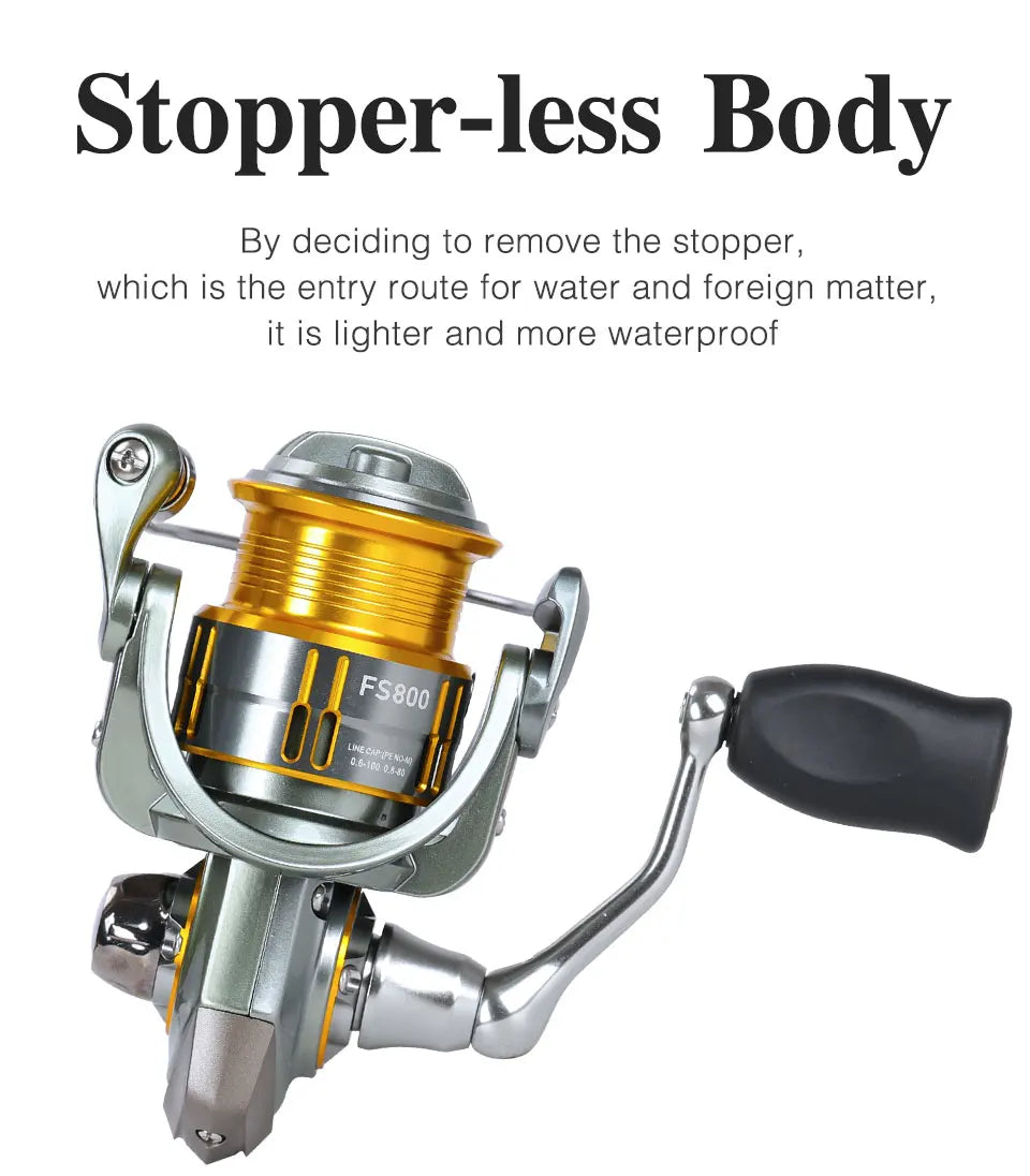 TSURINOYA Light Game Ultralight Spinning Fishing Reel FS 500 800 1000 9+1BB 4kg Drag Power Bait Finesse Stream Bass Trout Reel - Action Outdoors Kiwi