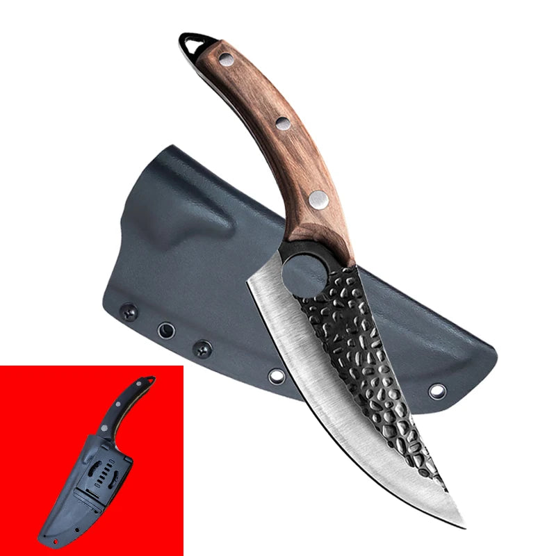 Stainless Steel Kitchen Boning Knife Handmade Fishing Knife Meat Cleaver Outdoor Cooking Cutter Butcher knife Cutter - Action Outdoors Kiwi