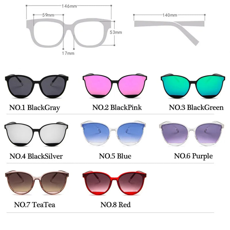 WarBLade New Fashion Sunglasses Women Vintage Luxury Brand Design Glasses Mirror Classic Oculos De Sol Feminino UV400 Eyewear - Action Outdoors Kiwi