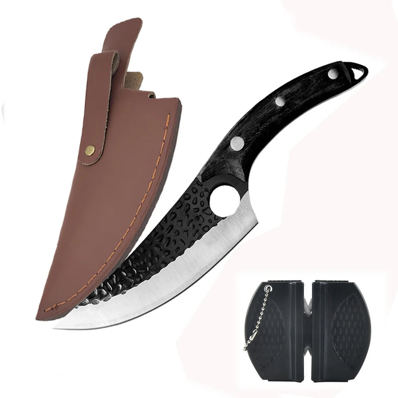 Stainless Steel Kitchen Boning Knife Handmade Fishing Knife Meat Cleaver Outdoor Cooking Cutter Butcher knife Cutter - Action Outdoors Kiwi