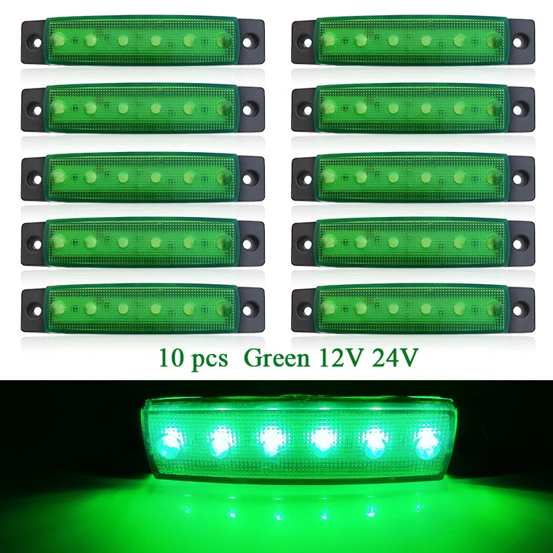 10pcs Marine Boat Waterproof 12V 24V 6 LED Lamp Cabin Deck Courtesy Light Stern Transom Lights Blue For Small Boat Sailboat - Action Outdoors Kiwi