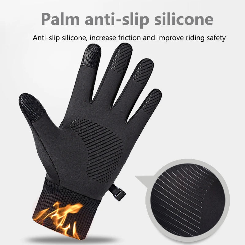 Winter Waterproof Men's Gloves Touchscreen Windproof Sports Fishing Driving Motorcycle Ski Non-slip Warm Cycling Women Gloves - Action Outdoors Kiwi