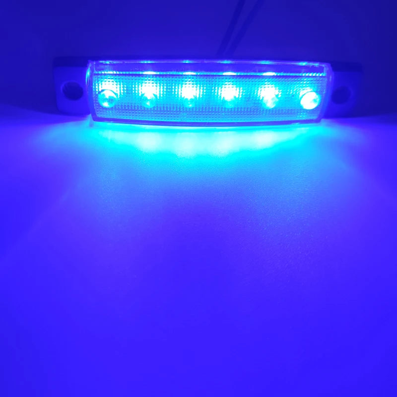 10pcs Marine Boat Waterproof 12V 24V 6 LED Lamp Cabin Deck Courtesy Light Stern Transom Lights Blue For Small Boat Sailboat - Action Outdoors Kiwi