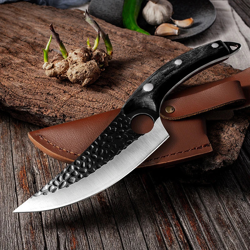 Stainless Steel Kitchen Boning Knife Handmade Fishing Knife Meat Cleaver Outdoor Cooking Cutter Butcher knife Cutter - Action Outdoors Kiwi