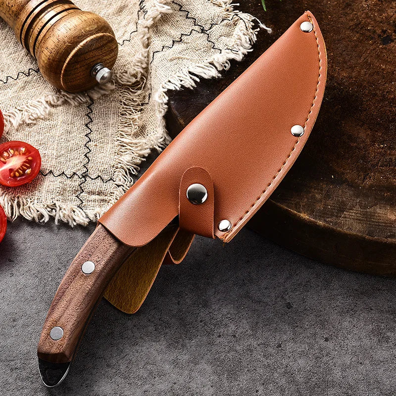 Stainless Steel Kitchen Boning Knife Handmade Fishing Knife Meat Cleaver Outdoor Cooking Cutter Butcher knife Cutter - Action Outdoors Kiwi