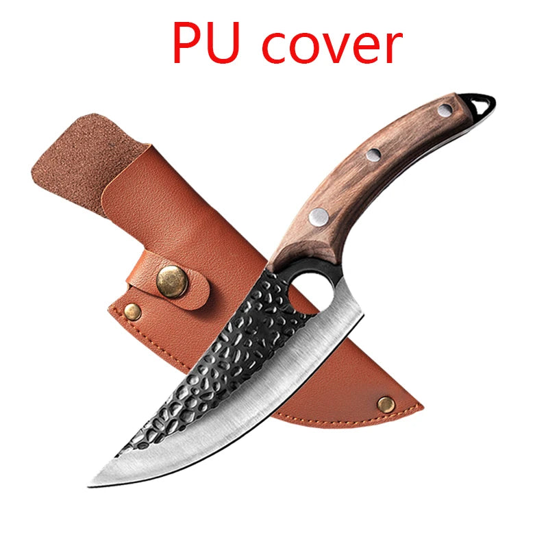 Stainless Steel Kitchen Boning Knife Handmade Fishing Knife Meat Cleaver Outdoor Cooking Cutter Butcher knife Cutter - Action Outdoors Kiwi