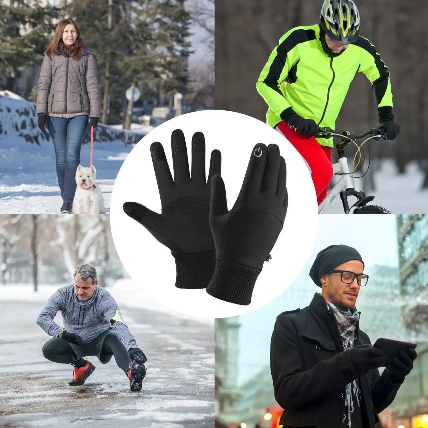 Winter Waterproof Men's Gloves Touchscreen Windproof Sports Fishing Driving Motorcycle Ski Non-slip Warm Cycling Women Gloves - Action Outdoors Kiwi